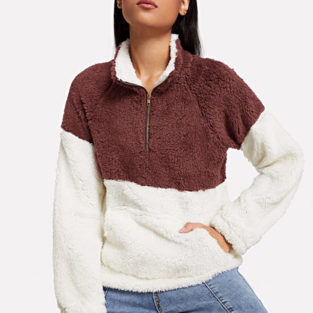 TRINH Softest Sherpa Pullover Sweater      - Picture 2 of 2